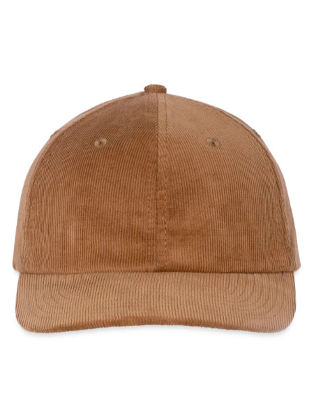Bestickte Cord Cap - Mocca - Vorne