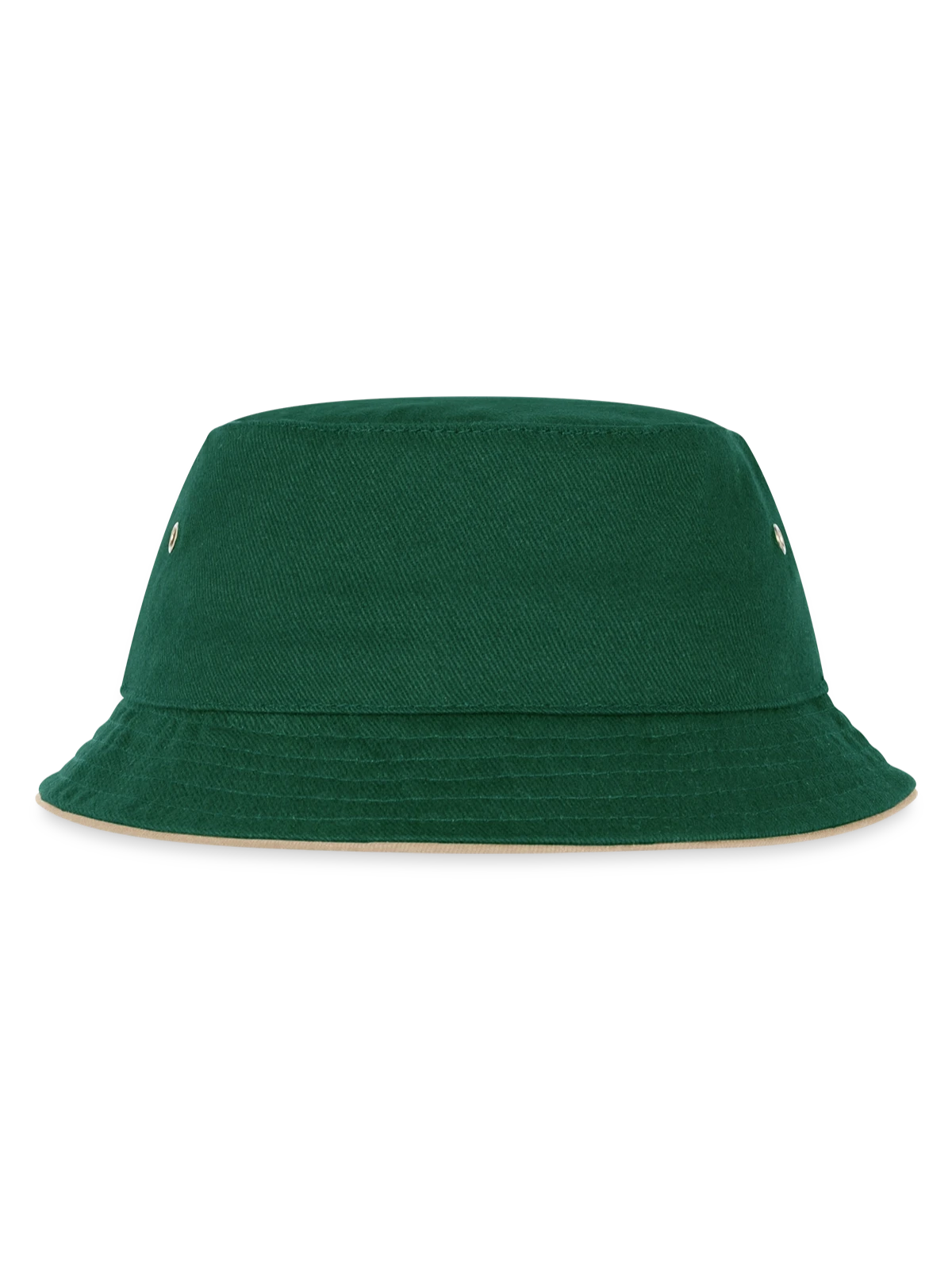 Kids’ Bucket Hat - dark green/beige - Front
