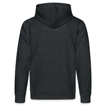 Stanley/Stella DRUMMER økologisk unisex-hoodie - mørkegrå meleret - Bagpå - Liana (172cm)