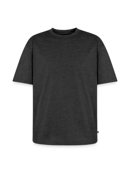 Unisex Premium Oversized Organic T-Shirt - heather anthracite - Front