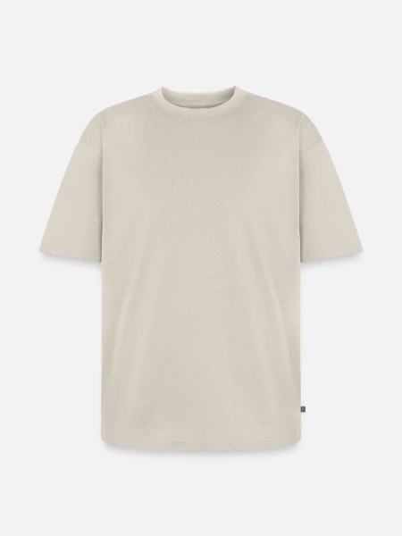 Unisex Premium Oversized Organic T-Shirt - beige - Front