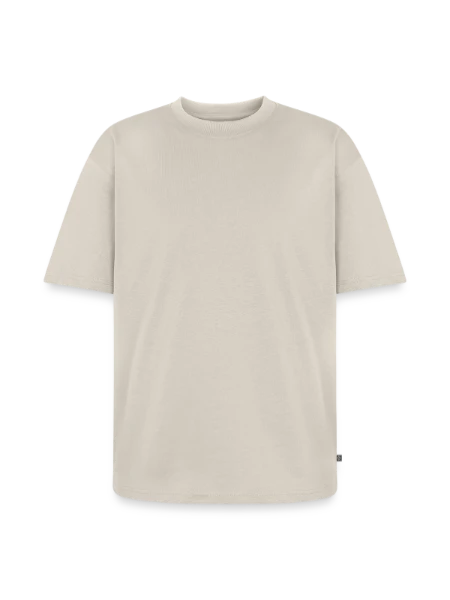 Unisex Premium Oversized Bio T-Shirt - Beige - Vorne