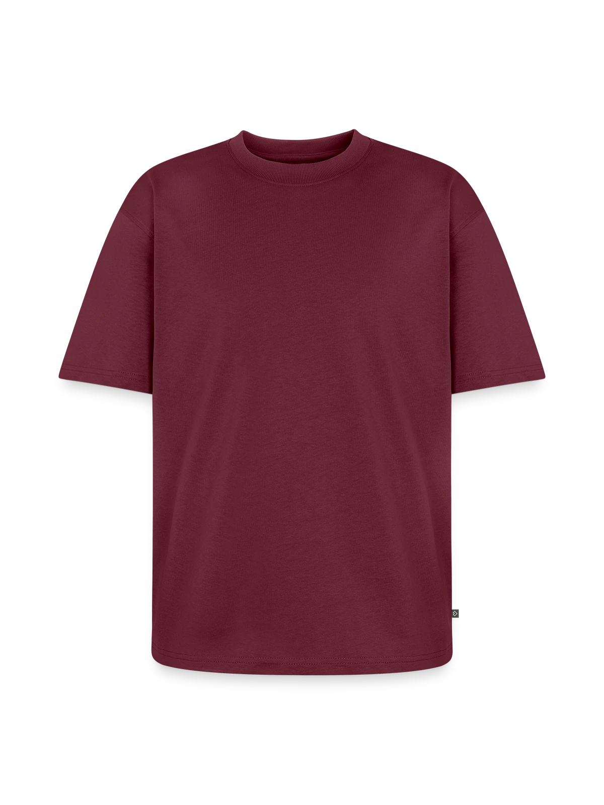 Unisex Premium Oversized Bio T-Shirt - Burgunderrot - Vorne