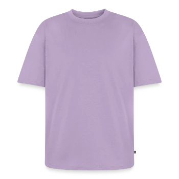 Unisex Premium Oversized Bio T-Shirt - Lavendel - Vorne - AI Model Male 185 light (185cm)