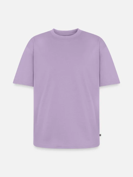 Unisex Premium Oversized Bio T-Shirt - Lavendel - Vorne