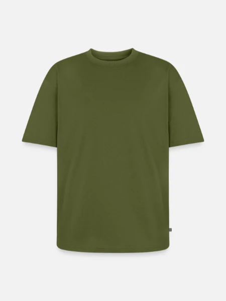 Unisex Premium Oversized Organic T-Shirt - khaki - Front