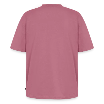 Unisex Premium Oversized Organic T-Shirt - mauve - Back - Thijin (182cm)