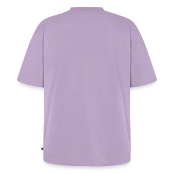 Unisex Premium Oversized Bio T-Shirt - Lavendel - Hinten - AI Model Male 185 light (185cm)