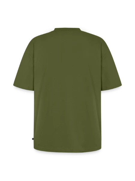 Unisex Premium Oversized Organic T-Shirt - khaki - Back