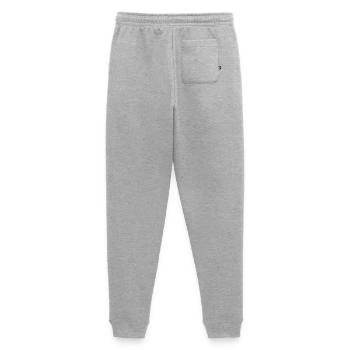 Men's Premium Organic Joggers - heather grey - Back - Thijin (182cm)