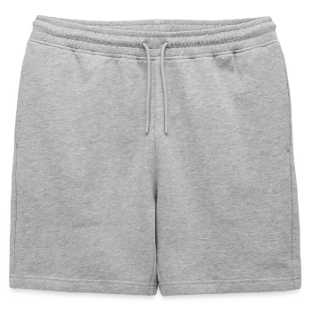 Mens' Premium Organic Sweatshorts - heather grey - Front - AI Model Male 178 light (178cm)