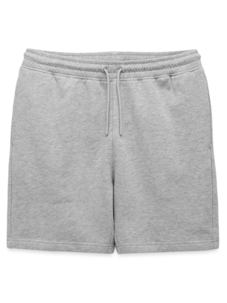 Männer Premium Organic Sweatshorts - Grau meliert - Vorne