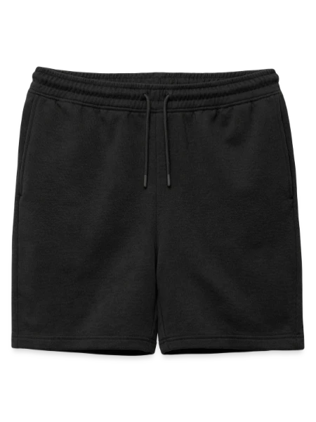 Männer Premium Organic Sweatshorts - Schwarz - Vorne