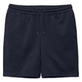 Mens' Premium Organic Sweatshorts - navy - Front - AI Model Male 178 light (178cm)