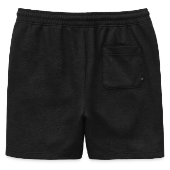Mens' Premium Organic Sweatshorts - black - Back - AI Model Male 178 light (178cm)