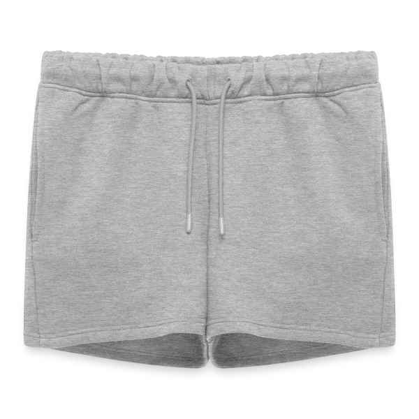 Short de survêtement femme premium personnalisé - Aperçu en couleur gris chiné