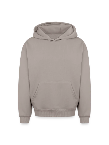 Sweat à capuche unisexe oversize épais SPREAD - taupe - Devant
