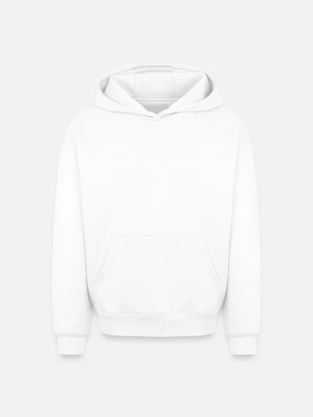 Oversized Heavyweight Unisex Hoodie - white - Front