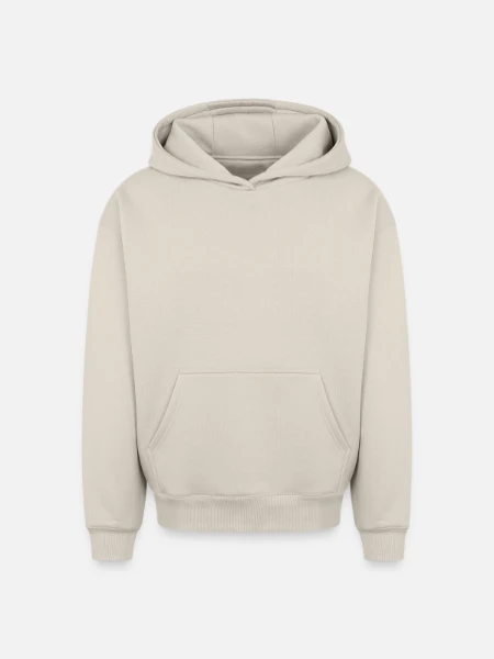 Oversized Heavyweight Unisex Hoodie - beige - Front