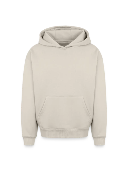 Oversized Heavyweight Unisex Hoodie - Beige - Vorne