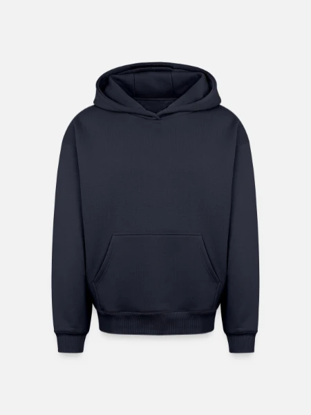 Oversized Heavyweight Unisex Hoodie - navy - Front