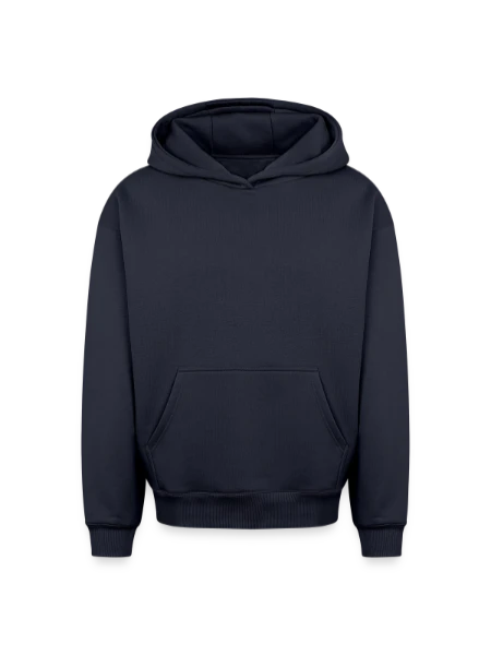 Oversized Heavyweight Unisex Hoodie - navy - Front