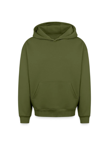 Oversized Heavyweight Unisex Hoodie - Khaki - Vorne