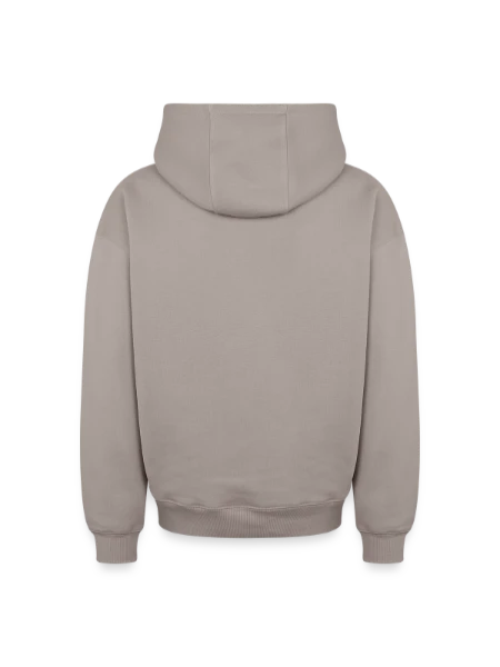 Oversized Heavyweight Unisex Hoodie - taupe - Back