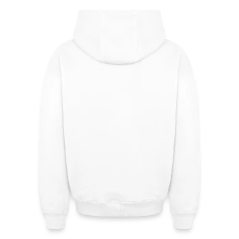 Oversized Heavyweight Unisex Hoodie - white - Back - AI Model Male 185 light (185cm)