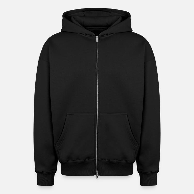 Hoodie unisex med dragkedja oversize kraftig