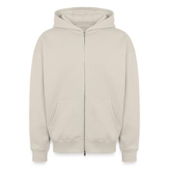 Hoodie unisex med dragkedja oversize kraftig