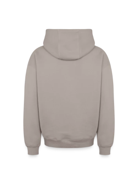 Oversized Heavyweight Unisex Zip Hoodie - taupe - Back