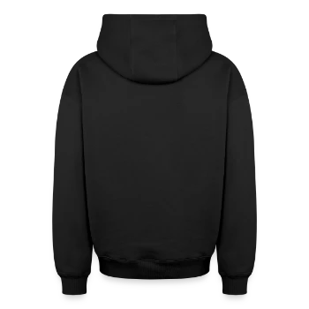 Oversized Heavyweight Unisex Zip Hoodie - black - Back - AI Model Male 185 dark (185cm)