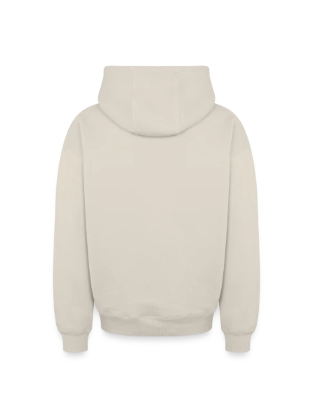 Oversized Heavyweight Unisex Zip Hoodie - beige - Back