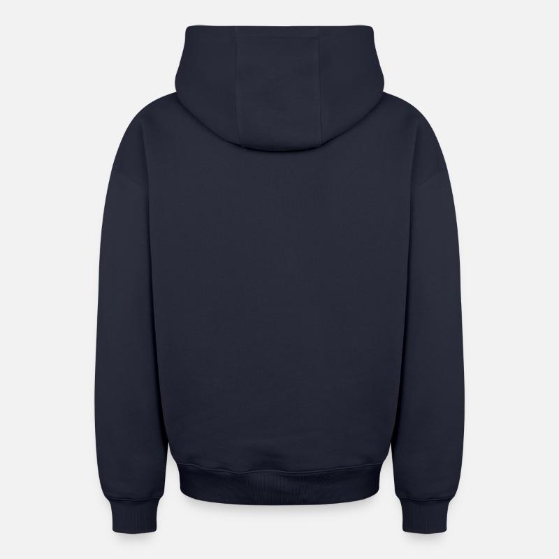 Unisex oversize hættetrøje med lynlås i kraftig kvalitet