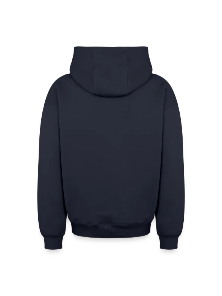 Oversized Heavyweight Unisex Zip Hoodie - navy - Back