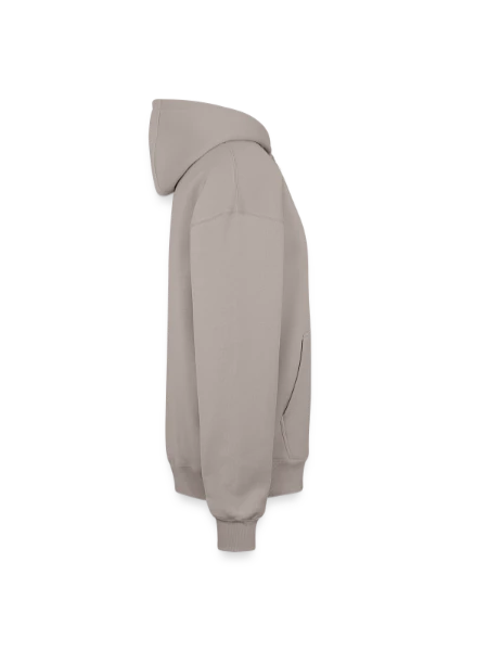 Oversized Heavyweight Unisex Zip Hoodie - taupe - Right