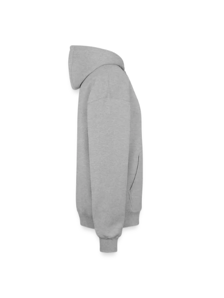Oversized Heavyweight Unisex Zip Hoodie - heather grey - Right