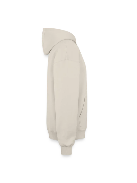Oversized Heavyweight Unisex Zip Hoodie - beige - Right