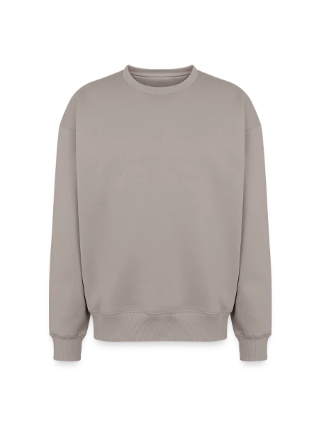 Sweat unisexe oversize épais SPREAD - taupe - Devant