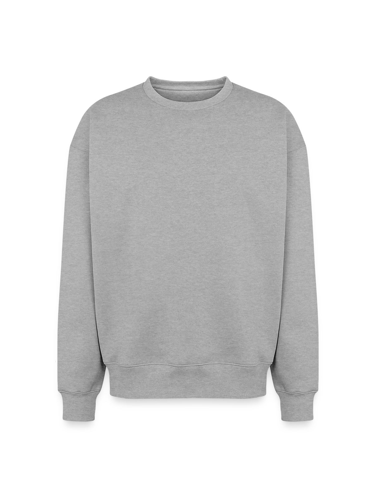 Oversized Heavyweight Unisex Sweatshirt - Grau meliert - Vorne