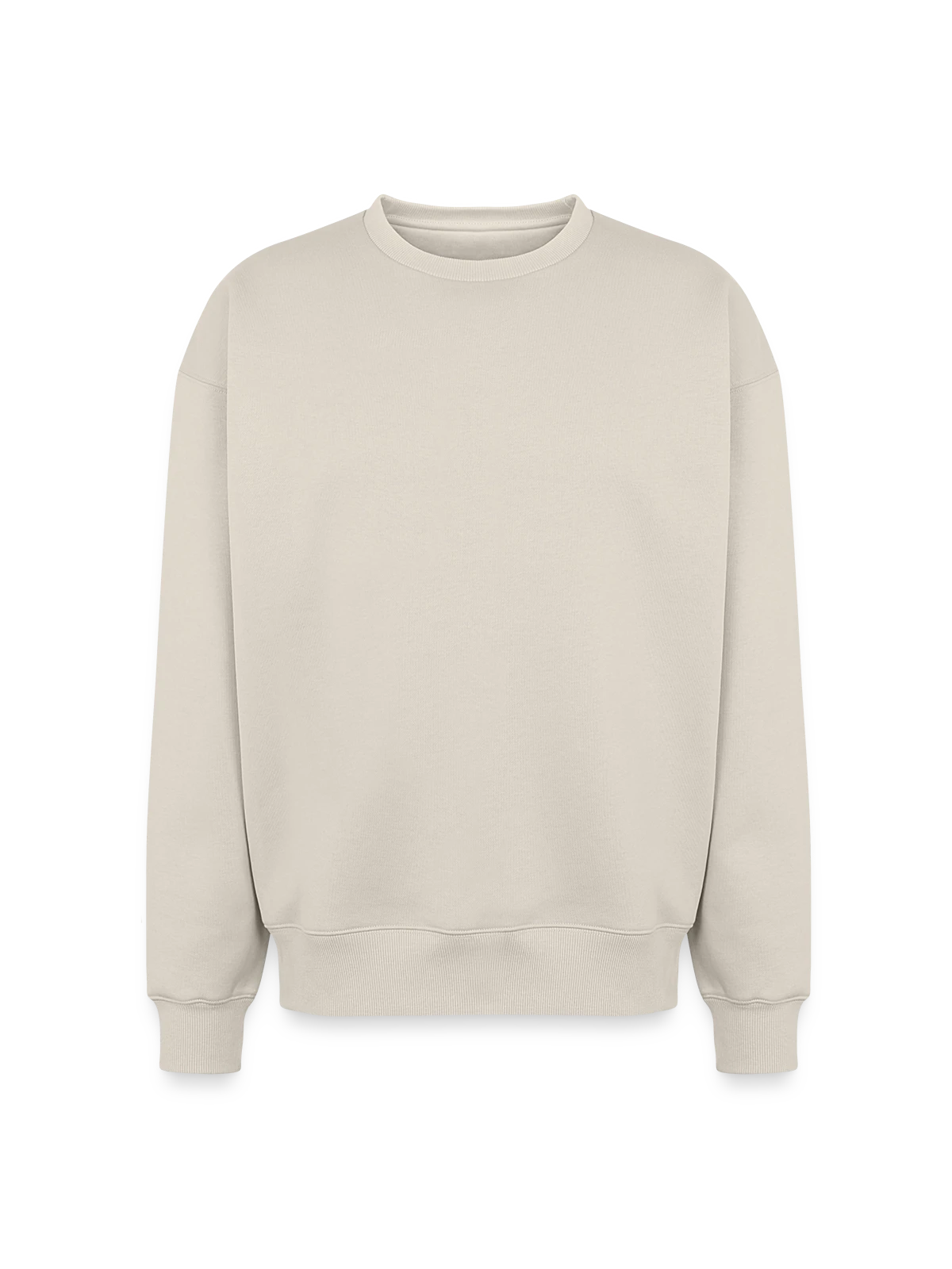 Oversized Heavyweight Unisex Sweatshirt - Beige - Vorne
