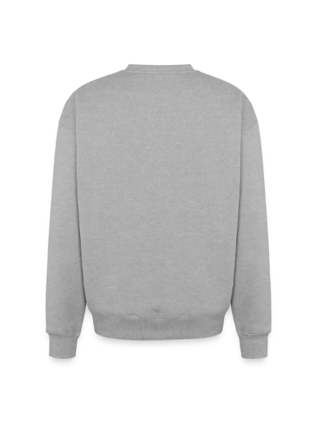 Oversized Heavyweight Unisex Sweatshirt - Grau meliert - Hinten
