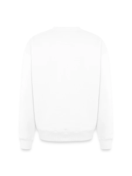 Oversized Heavyweight Unisex Sweatshirt - Weiß - Hinten