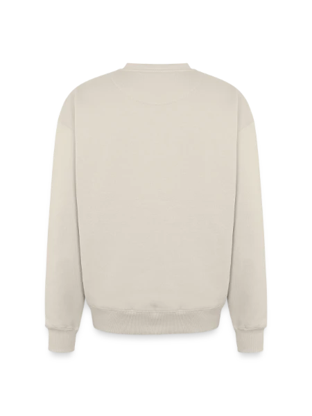 Oversized Heavyweight Unisex Sweatshirt - Beige - Hinten