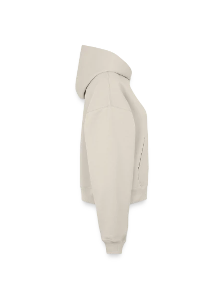 Cropped Oversized Heavyweight Women's Hoodie - beige - Right