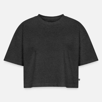 Dame Premium oversized økologisk cropped T-shirt