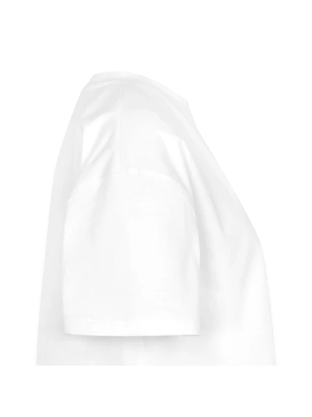 Women’s Premium Oversized Organic Cropped T-Shirt - white - Right