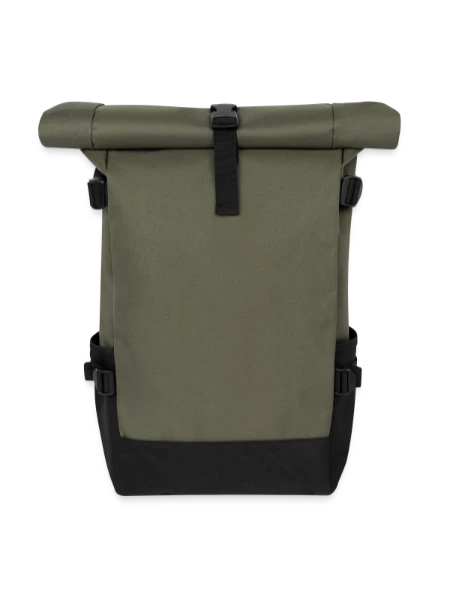 Sac à dos roll top - olive/noir - Devant
