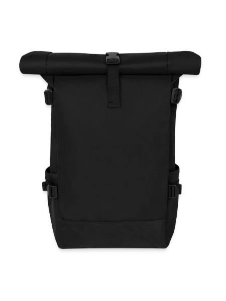 Rolltop rugzak - zwart - Voor